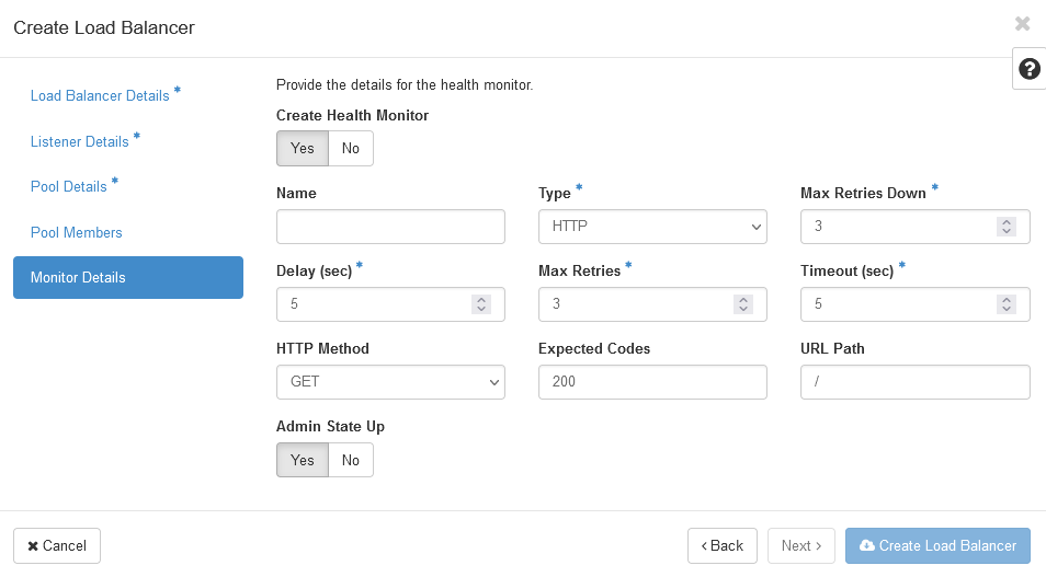 Horizon load balancer health